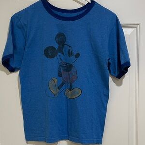 Disney Blue Mickey Mouse Kids T-Shirt size 10/12